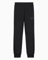 Ea7 Rubberised-logo Track Pants In Black