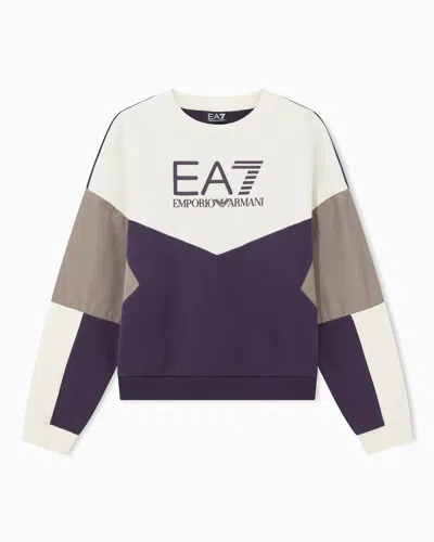 Ea7 Oversized Sweatshirt Contemporary Sport In Cotton In Multi