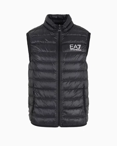 Ea7 Packable Core Identity Gilet In Black