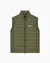 Ea7 Packable Gilet With Zip And Down Padding Core Identity In Green