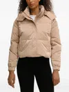 Ea7 Padded Design Jacket In Neutral
