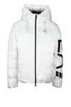Ea7 Padded Down Jacket - White In White