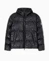 Ea7 Ll-over Logo Print Padded Jacket