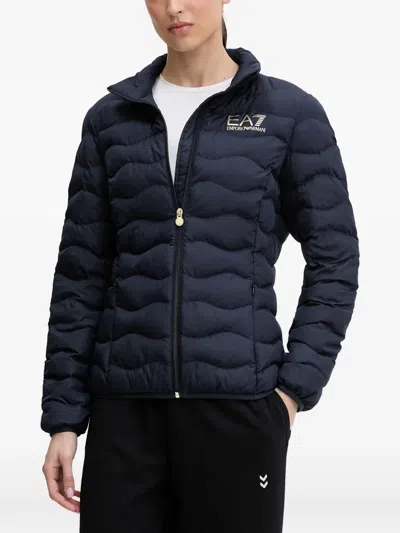Ea7 Padded Jacket In Blue
