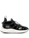 Ea7 Padded Mid-top Sneakers In Black