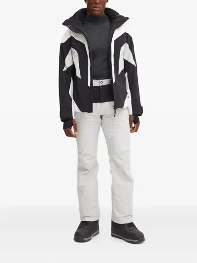 Ea7 Panelled Hooded Ski Jacket In Black