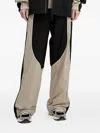 Ea7 Panelled Side-stripe Trousers In Black