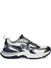 Ea7 Round Toe Low-top Sneakers In Multi