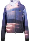 Ea7 Dynamic Athlete Hooded Jacket In Ventus7 Technical Fabric In Pattern
