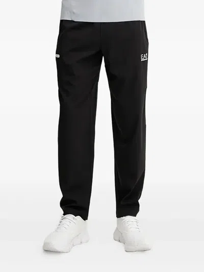 Ea7 Panelled Track Pants In Black