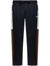 Ea7 Elastic Waist Casual Pants In Blau