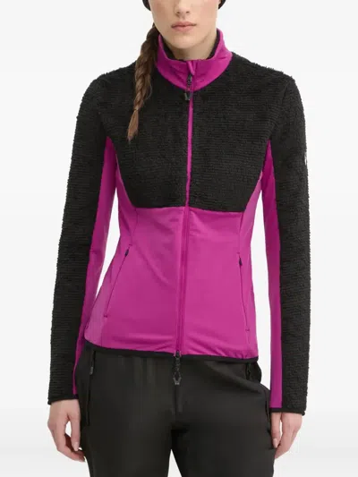 Ea7 Panelled Zip-up Jacket In Pink