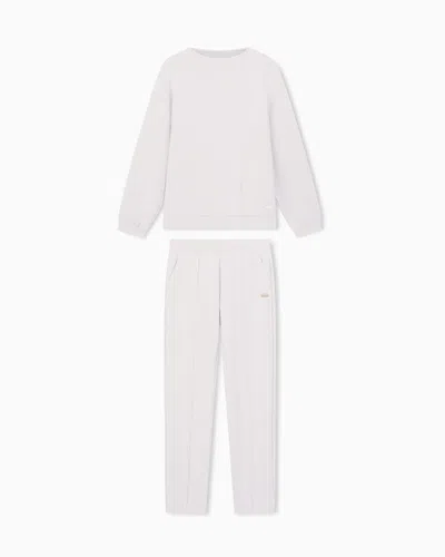 Ea7 Pantalon De Jogging Core Lady En Interlock De Modal Mélangé Stretch