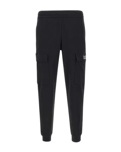 Ea7 Pantalone Cargo Core Identity Balck In Black