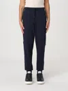 Ea7 Straight-leg Cotton Track Pants In Blau