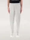 Ea7 Logo Print Track Pants In Gray