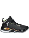 Ea7 Perforated-panel High-top Sneakers In Black