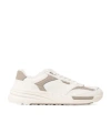 Ea7 Perforated Sneakers In Off Wht+cobbelstone