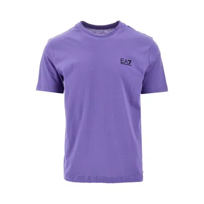 Ea7 Pima Cotton Core Identity T-shirt In Purple