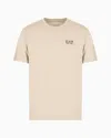 Ea7 Pima Cotton Core Identity T-shirt In Beige