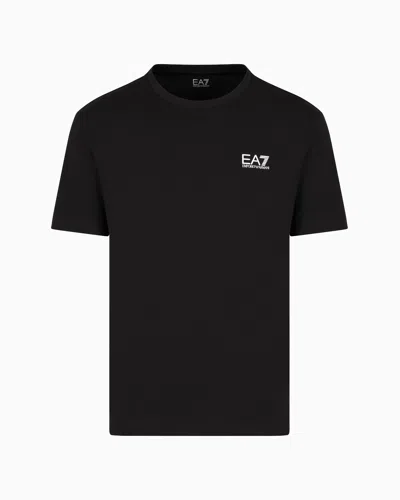 Ea7 Official Store Pima Cotton Core Identity T-shirt In Black