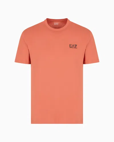 Ea7 Pima Cotton Core Identity T-shirt In Orange