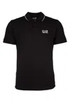 Ea7 Black Regular Fit Polo In Blk