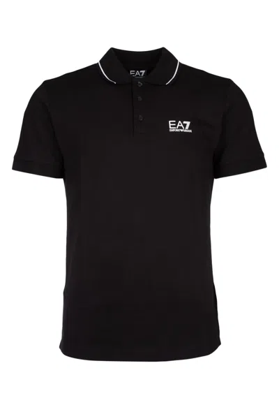Ea7 Black Regular Fit Polo