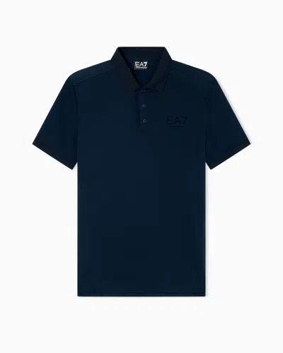 Ea7 Polo Lux Identity En Piqué De Modal Mélangé