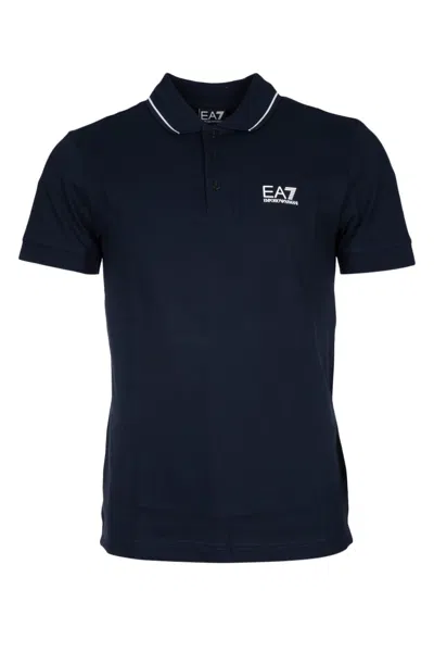 Ea7 Navy Blue Regular Fit Polo