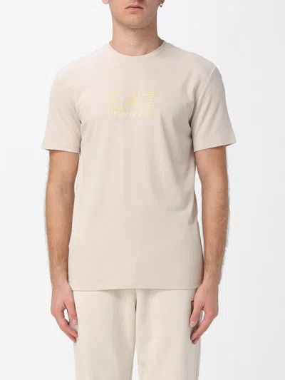 Ea7 T-shirt  Men Color Beige In Neutral