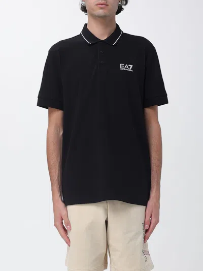 Ea7 Polo Shirt Men Color Black
