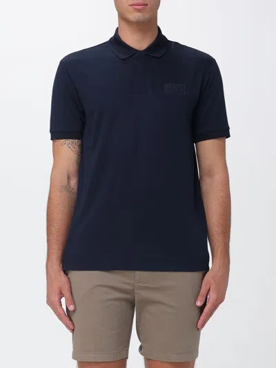 Ea7 Polo Shirt Men In Blue