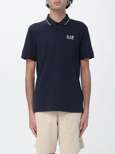 Ea7 Polo Shirt Men Color Blue