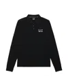 Ea7 Polo Shirt With Logo Pattern In Black