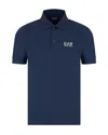 Ea7 Polo Stretch Core Identity Blue In Blue