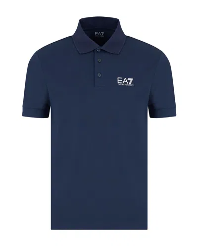 Ea7 Polo Stretch Core Identity Blue