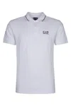 Ea7 Short-sleeved Polo Shirt In White