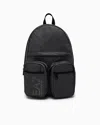 Ea7 Polyester Backpack With Reflective Details In Black