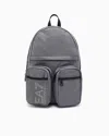 Ea7 Polyester Backpack With Reflective Details In Gray