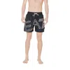 Ea7 Black Polyester Swim Short In Black