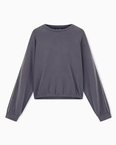 Ea7 Precious Crew-neck Sweatshirt In Stretch Modal Interlock