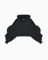 Ea7 Precious Girl Modal-blend Hooded Sweatshirt In Black