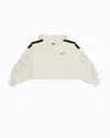 Ea7 Kids' Precious Girl Modal-blend Hooded Sweatshirt In White