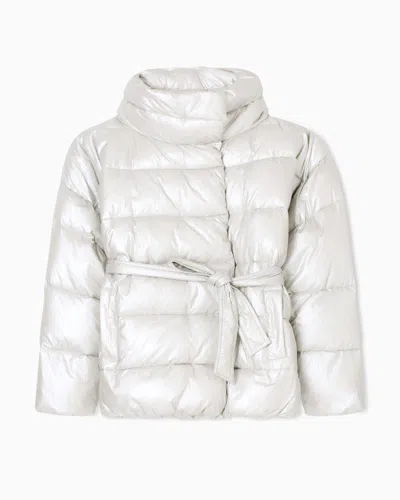Ea7 Precious Padded Jacket In Pearlescent-effect Nylon