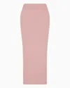 Ea7 Precious Stretch Modal-blend Long Skirt In Pink