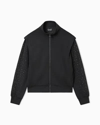 Ea7 Precious Sweatshirt In A Modal-blend Interlock In Grey