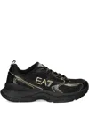 Ea7 Predator Logo Mesh Low-top Sneakers In Black