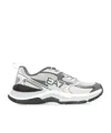 Ea7 Predator Metallic-panel Low-top Sneakers In White