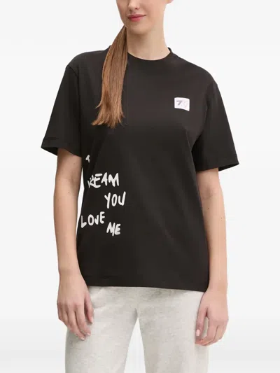 Ea7 Print-detail T-shirt In Black